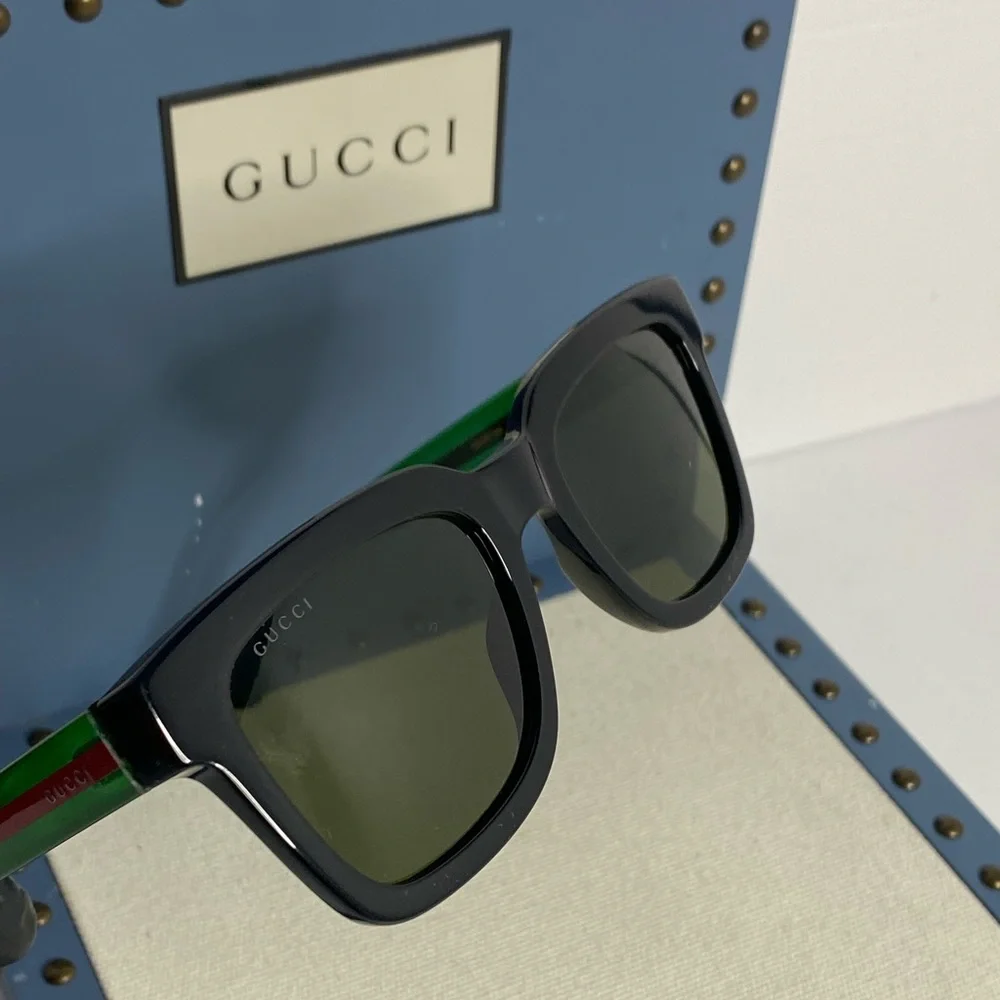 New - GUCCI MEN'S GG0057SKN 56MM SUNGLASSES
